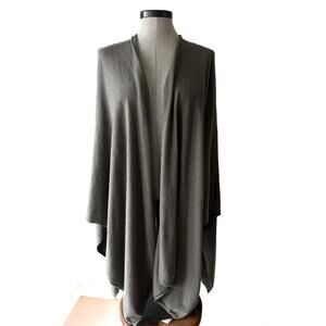 Mer Sea Cashmere Blend Travel Wrap Shawl OS Neutral Brown Cozy Minimal